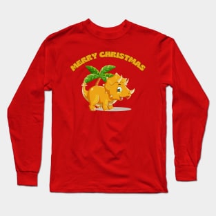 Dinosaur's Tropical Christmas Long Sleeve T-Shirt